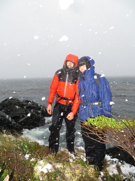 The Start, July 2012, Cabo Froward, in a Blizzard