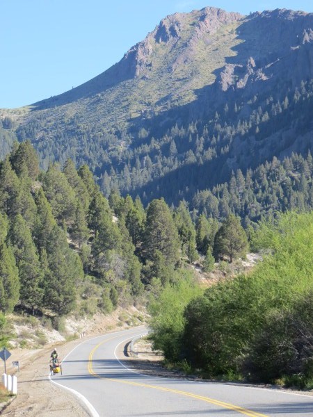 The Andes mountains on the road north of Bariloche